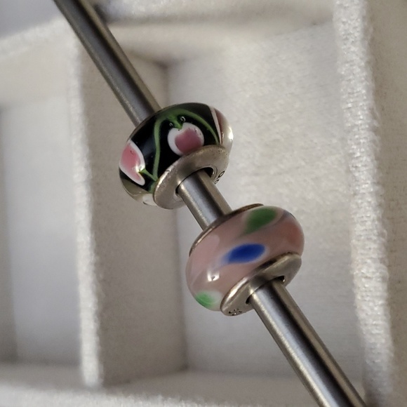 GQ 925 STERLING GLASS BEAD CHARMS - Picture 3 of 4